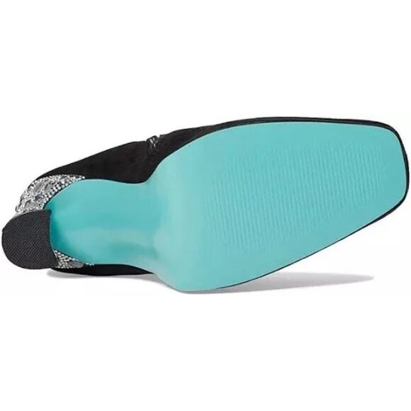 Blue by Betsey Johnson Womens Elis Fashion Boot Embellished Heel Black Size 7 - Picture 2 of 10